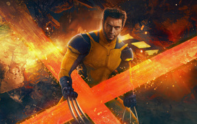 Menacing Wolverine with sharp claws