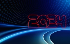 Numbers 2024 on a blue background