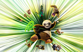 Яркий постер нового мультфильма Кунг-фу панда 4