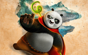 Character Po cartoon Kung Fu Panda 4