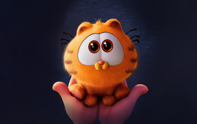 Little kitten cartoon character Garfield in the movie, 2024