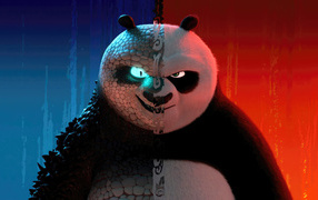 The good and evil side of Po cartoon Kung Fu Panda 4