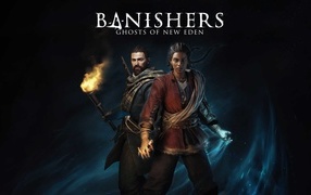 Poster for the new computer game Banishers: Ghosts of New Eden
