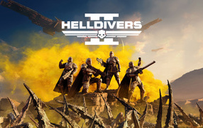 Poster for the new computer game Helldivers 2