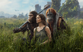 Characters of the new film Planet of the Apes: A New Kingdom in the Grass