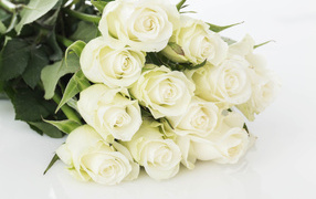 Bouquet of chic white roses