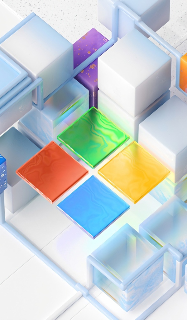 Разноцветные абстрактные кубы для  Windows 365