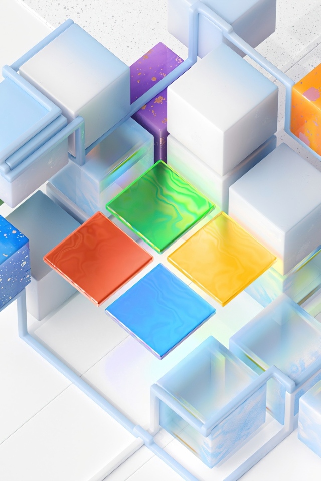 Разноцветные абстрактные кубы для  Windows 365