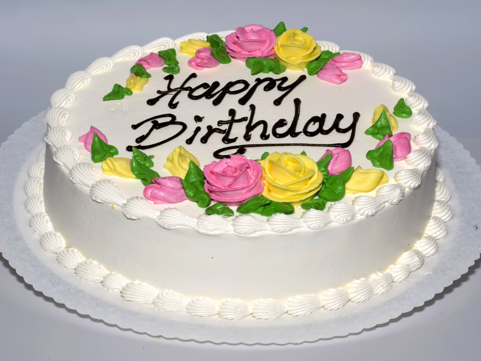 Beautiful Birthday Cake With Roses Wallpapers And Images Wallpapers