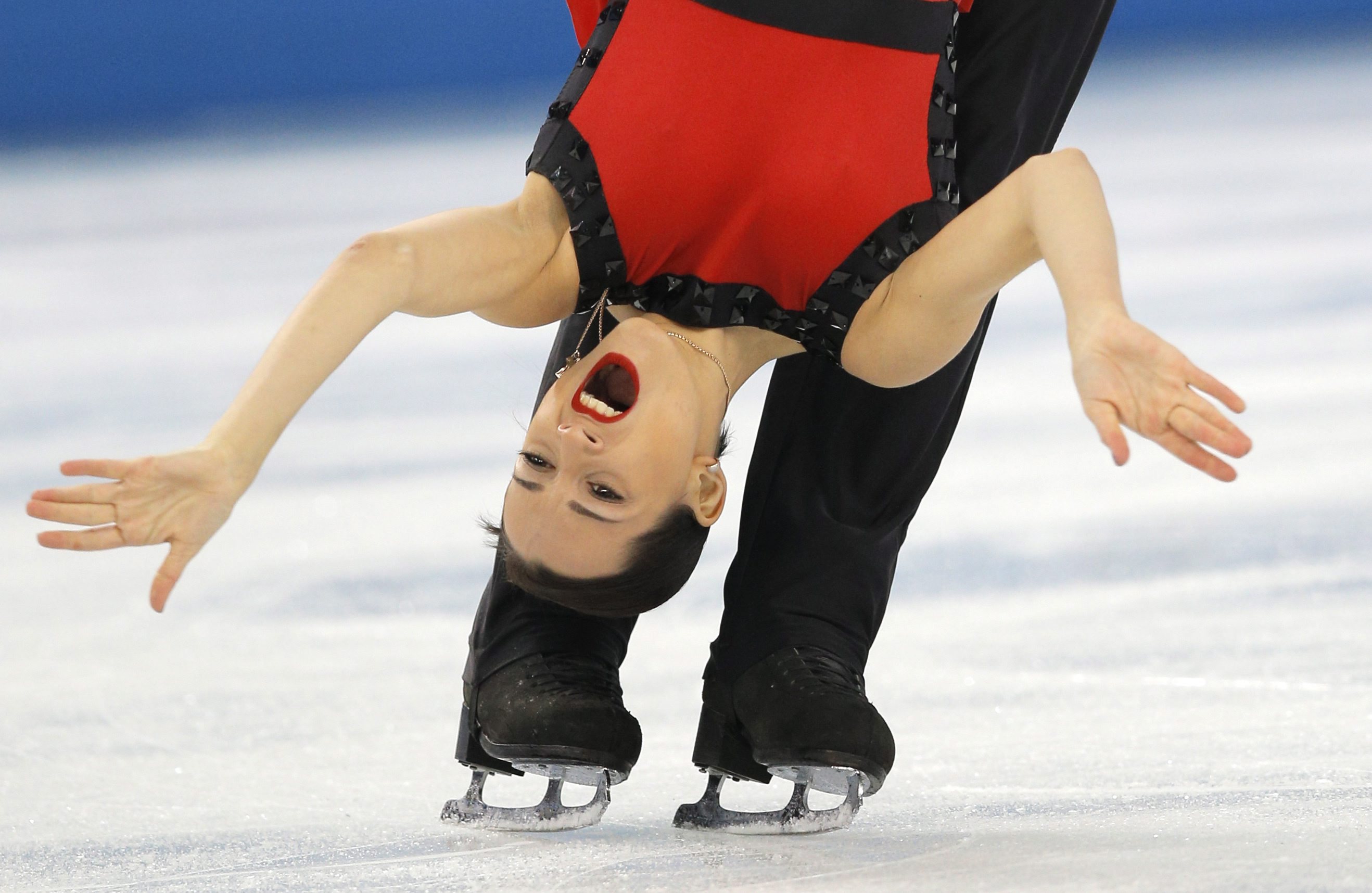 Holders Of Gold And Silver Medals Russian Skaters Fedor Klimov And Ksenia Stolbova At The