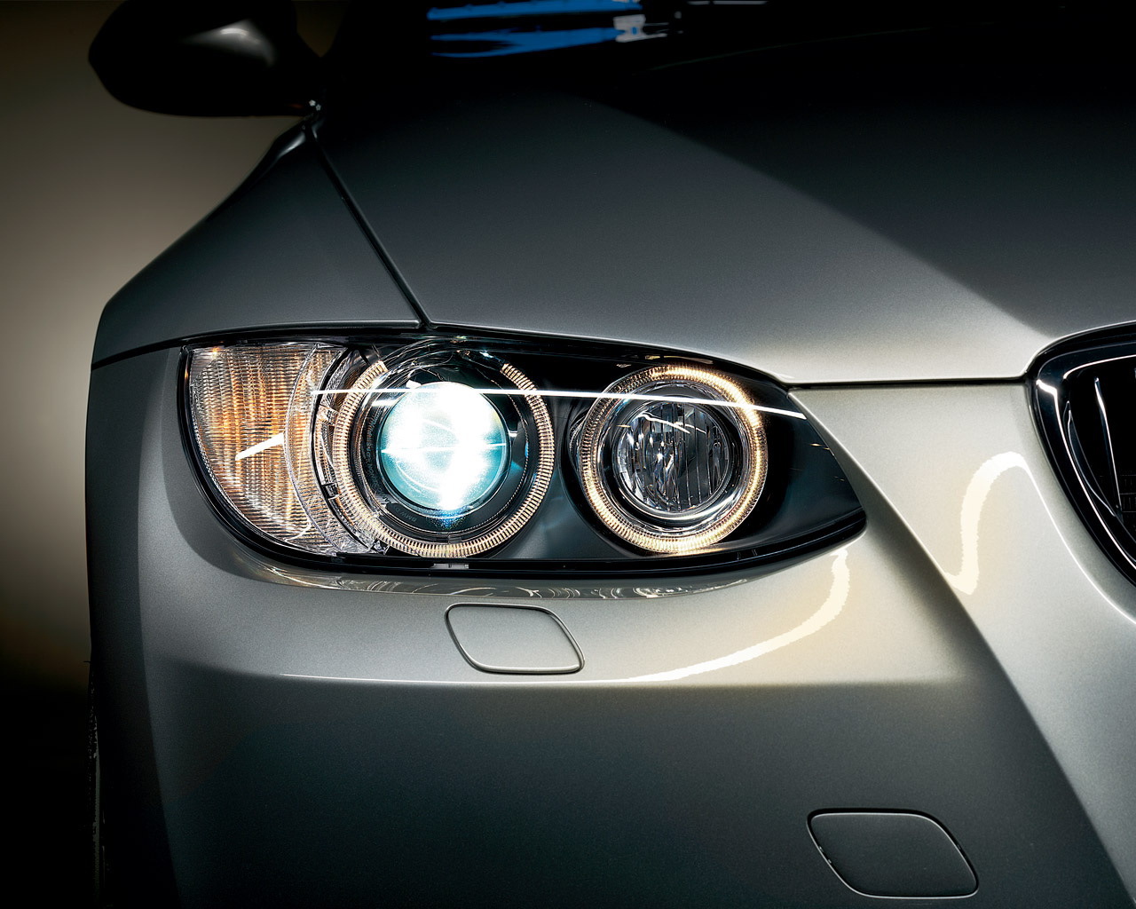 The silver car headlight wallpapers and images - wallpapers, pictures