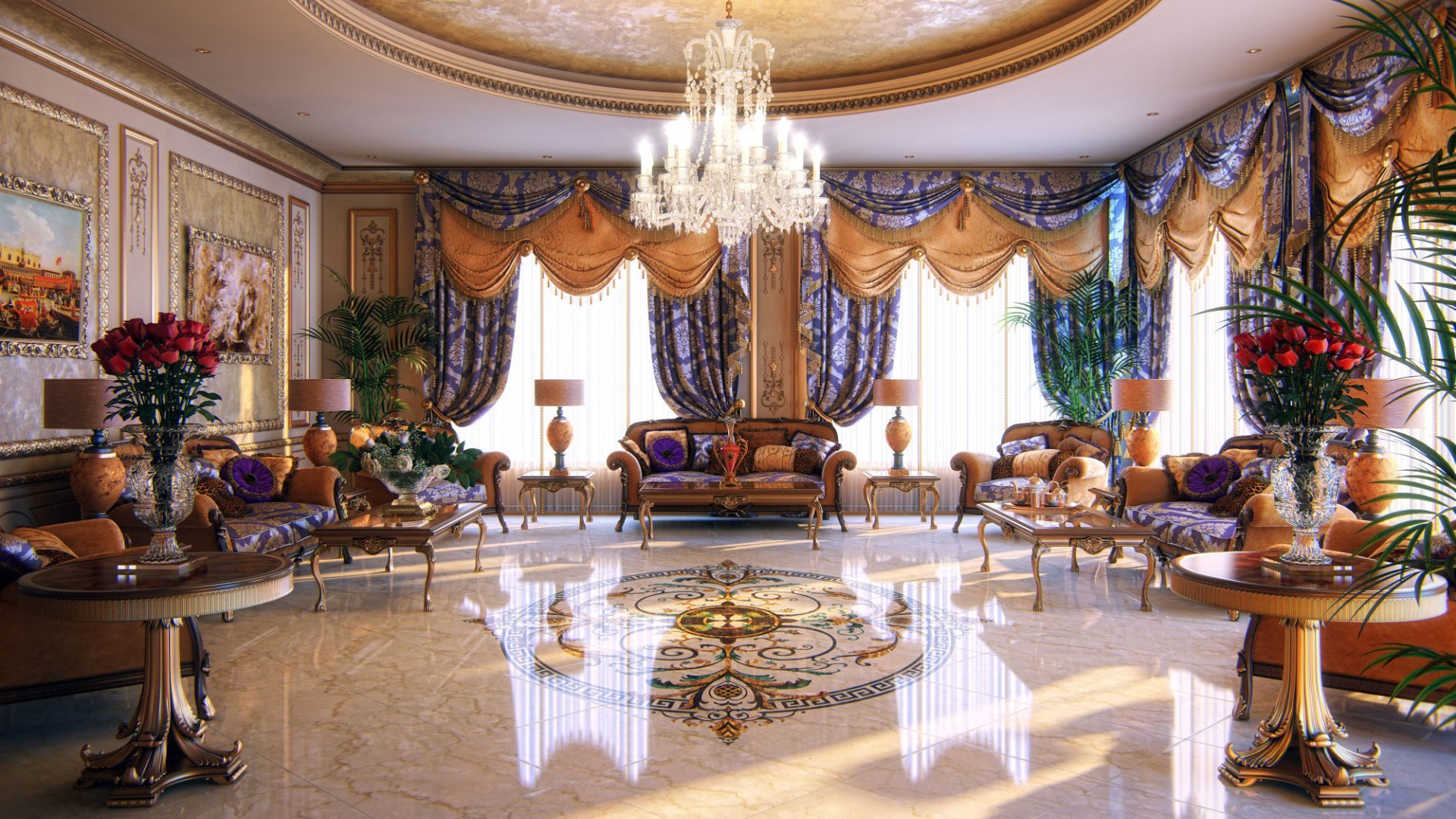 rich persons living room